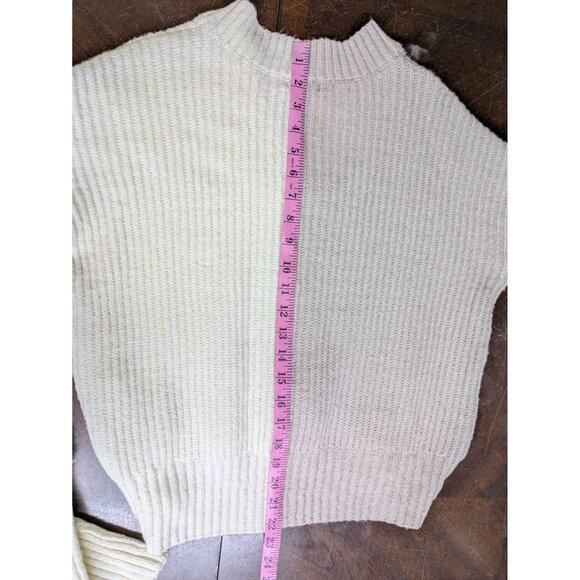 Altard State Women's Cream/Taupe High Low Long sleeve Sweater Size M - Picture 10 of 10